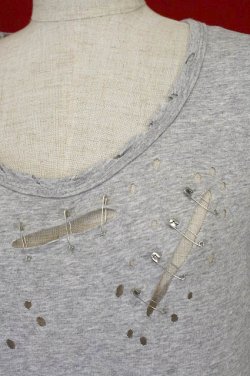 画像3: 【新品】ダメージTシャツ(グレー)(Tshirt/gray) g_tp TS_042_D005