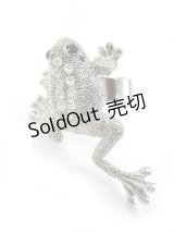 【新品】 ストーンカエルリング (シルバー×クリア) RG_235_B142【通信販売専用商品】