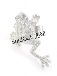 【新品】 ストーンカエルリング (シルバー×クリア) RG_235_B142【通信販売専用商品】