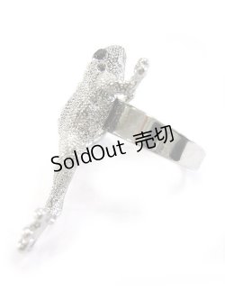 画像2: 【新品】 ストーンカエルリング (シルバー×クリア) RG_235_B142【通信販売専用商品】