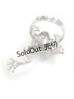 画像3: 【新品】 ストーンカエルリング (シルバー×クリア) RG_235_B142【通信販売専用商品】