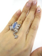 画像4: 【新品】 ストーンカエルリング (シルバー×ブルー) RG_236_B142【通信販売専用商品】 (4)