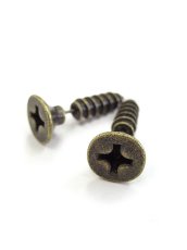 画像1: 【新品】 ネジピアス (アンティークゴールド) PR_010_B101【通信販売専用商品】 (1)