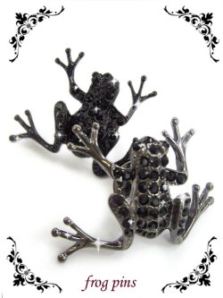 画像1: 【新品】 かえるピンバッジ(シルバー) (brooch/silver) ZA_004_B59