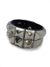 【新品】２連スタッズブレス(シルバー) (bracelet) BR_030_B129【通信販売専用商品】