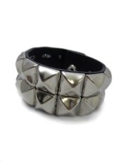 画像1: 【新品】２連スタッズブレス(シルバー) (bracelet) BR_030_B129【通信販売専用商品】 (1)