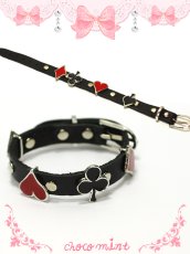 画像1: 【新品】トランプレザーブレスレット　ブラック BR_014_B106【通信販売専用商品】 (1)