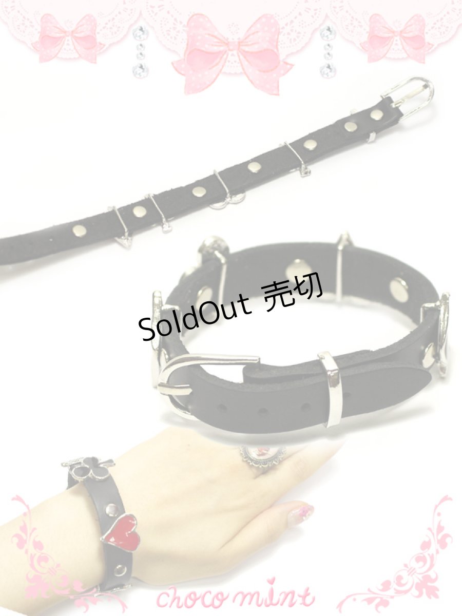 画像2: 【新品】トランプレザーブレスレット　ブラック BR_014_B106【通信販売専用商品】 (2)