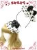 画像1: 【新品】リボンドットフリルハットカチューシャ(ブラック×ホワイト)（black×white） HA_246_B148 (1)