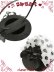 画像2: 【新品】リボンドットフリルハットカチューシャ(ブラック×ホワイト)（black×white） HA_246_B148 (2)