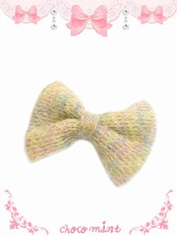 画像1: 【新品】カラフルニットリボン2wayヘアピン＆ブローチ hair pin/brooch HA_117_B140