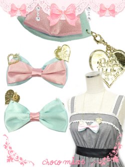 画像2: 【新品】キラキラ☆ハートリボンネックレス (リボン＆ハートネックレス) NE_136_B141