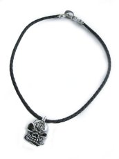 画像2: 【新品】スカルレザーネックレス(necklace) NE_008_B103【通信販売専用商品】 (2)