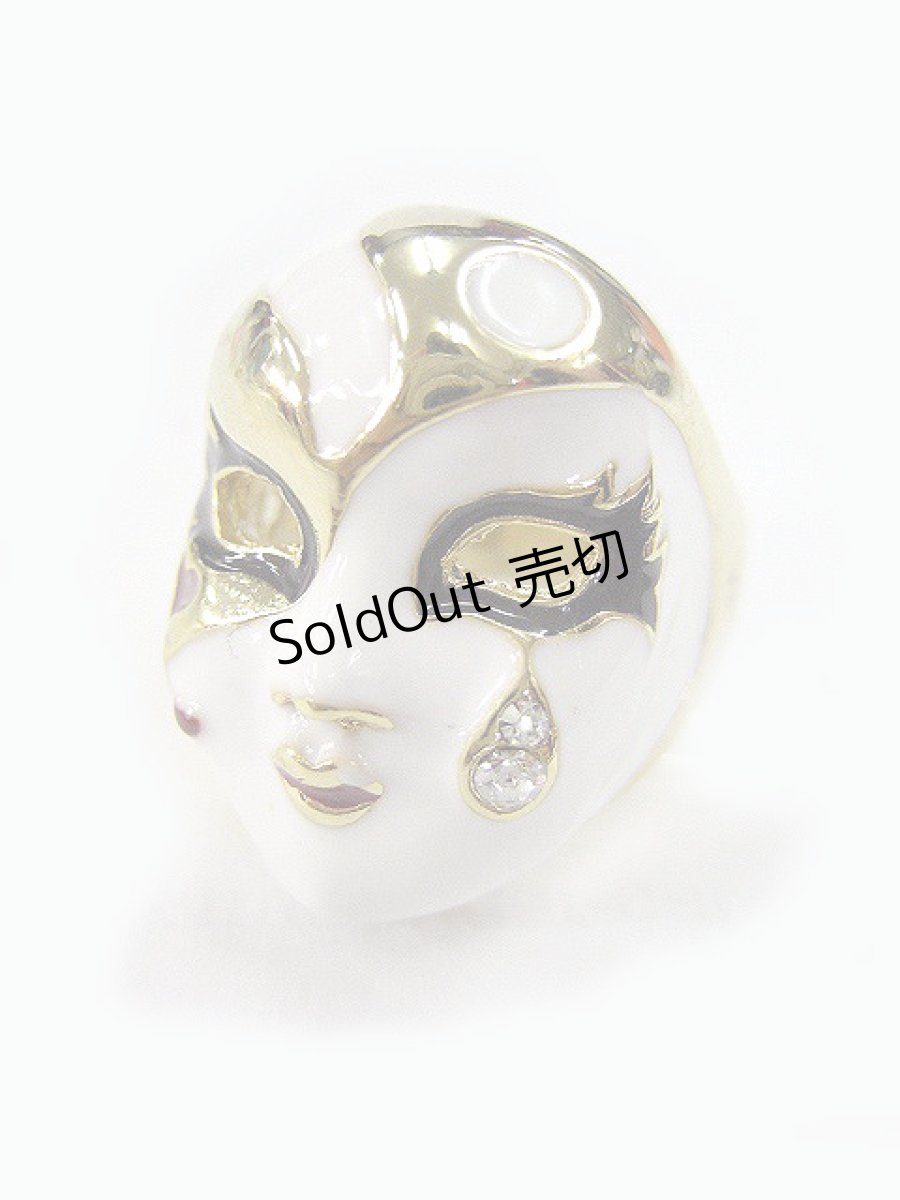 画像1: 【新品】 ヴェネチアンマスケラリング (ホワイト×ゴールド) RG_119_B84【通信販売専用商品】 (1)