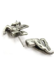 画像2: 【新品】 ユニコーン羽根付きピアス (アンティークシルバー) PR_004_B80【通信販売専用商品】 (2)