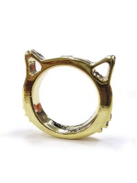 【新品】 ネコシルエットリング(ゴールド) RG_189_B83【通信販売専用商品】