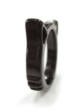画像2: 【新品】 ネコシルエットリング(ブラック) RG_190_B83【通信販売専用商品】 (2)