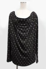 画像1: 【新品】肩プラジップ十字架柄カットソー(黒) g_tp TP_067_D008【通信販売専用商品】 (1)