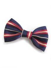 画像1: 【新品】 レジメンタルリボン2Way(ネイビー×ワイン) HA_150_B148【通信販売専用商品】 (1)