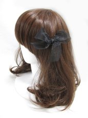 画像3: 【新品】 オーガンジ－リボン2Way(黒・無地) HA_009_B131【通信販売専用商品】 (3)