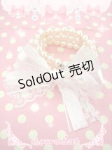 【新品】リボンパールブレス　（ピンク） BR_043_B131【通信販売専用商品】