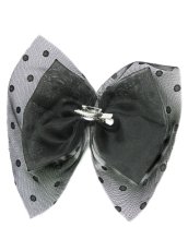 画像2: 【新品】ドットチュール2WAYブローチ&ヘアピン(ブラック/ブラック)brooch/hair pin HA_156_B135【通信販売専用商品】 (2)