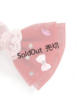 画像2: 【新品】チュールリボン2WAYヘアピン＆ブローチ（レッド） HA_159_B141【通信販売専用商品】