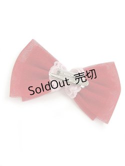 画像4: 【新品】チュールリボン2WAYヘアピン＆ブローチ（レッド） HA_159_B141【通信販売専用商品】