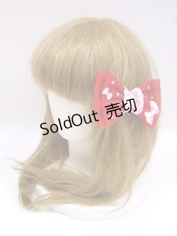 画像5: 【新品】チュールリボン2WAYヘアピン＆ブローチ（レッド） HA_159_B141【通信販売専用商品】