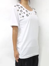 画像1: 【新品】丸カン半袖カットソー(白) g_tp TP_026_D003【通信販売専用商品】 (1)