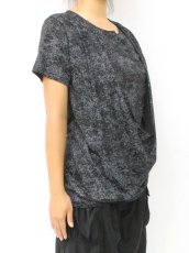 画像1: 【新品】ドレープ半袖カットソー(黒) g_tp TP_104_D016【通信販売専用商品】 (1)