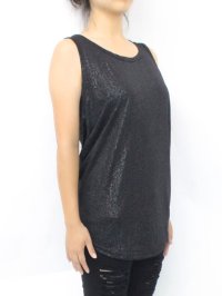 【新品】透かしラメタンクトップ (黒) g_tp TP_004_D001