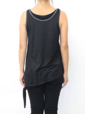 画像3: 【新品】アシンメトリーノースリーブカットソー (黒) g_tp TP_002_D001【通信販売専用商品】 (3)