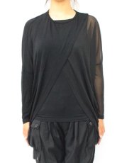 画像2: 【新品】シフォン切替カットソー g_tp TP_048_D005【通信販売専用商品】 (2)