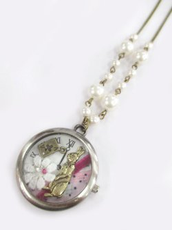 画像1: 【新品】時計の中のWonderLandネックレス(necklace) NE_46_B96