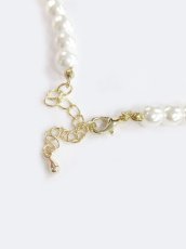 画像2: 【新品】クリスタルリボンパールネックレス(白) NE_058_B131【通信販売専用商品】 (2)