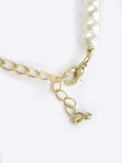 画像2: 【新品】クリスタルリボンパールネックレス(ピンク) NE_057_B131【通信販売専用商品】 (2)