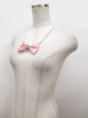 画像3: 【新品】クリスタルリボンパールネックレス(ピンク) NE_057_B131【通信販売専用商品】 (3)