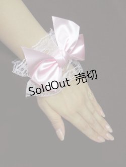 画像2: 【新品】メルヘンリボンお袖とめ(白×ピンク)　※1つのみ BR_23_B147【通信販売専用商品】