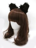 【新品】 ねこみみカチューシャ (ブラック×ブラック) HA_182_B147