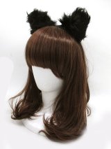 【新品】 ねこみみカチューシャ (ブラック×ブラック) HA_182_B147
