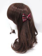 画像3: 【新品】 レジメンタルリボン2Way(ワイン×グレー) HA_211_B148【通信販売専用商品】 (3)
