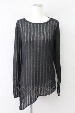 画像1: 【新品】メッシュニットカットソー 黒 TP_110_D018【通信販売専用商品】 (1)