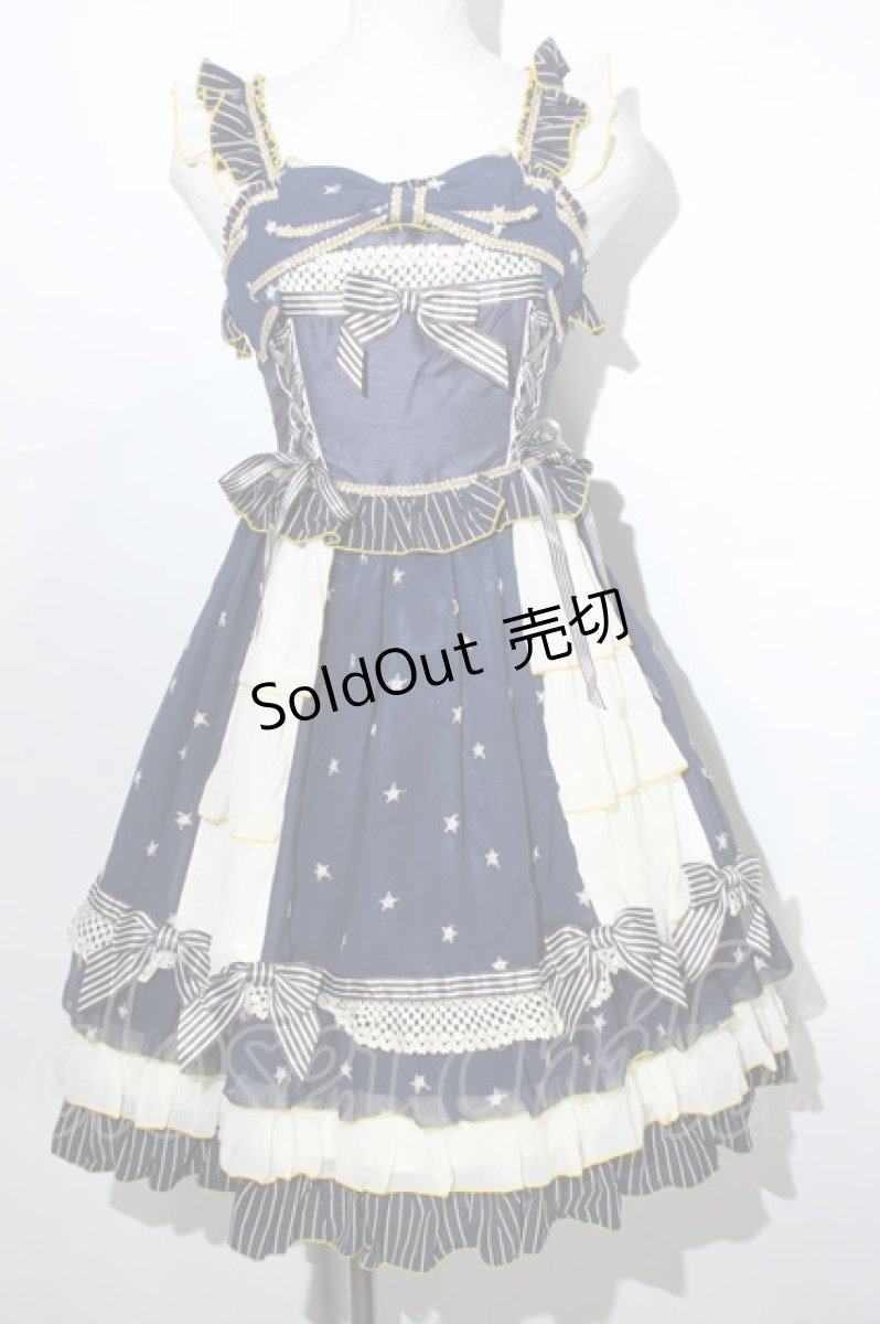 画像1: BABY,THE STARS SHINE BRIGHT /  Etoile Filante 〜お星さまに願いを〜ジャンパースカート  紺 S-24-05-13-078-BA-OP-UT-ZS (1)