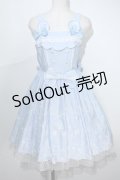 BABY,THE STARS SHINE BRIGHT /  くみゃちゃんのLove Heart EmbroideryジャンパースカートI  サックスＸ白 S-24-05-13-079-BA-OP-UT-ZS