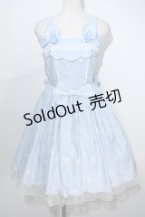 BABY,THE STARS SHINE BRIGHT /  くみゃちゃんのLove Heart EmbroideryジャンパースカートI  サックスＸ白 S-24-05-13-079-BA-OP-UT-ZS