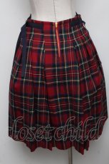 画像2: 【SALE】Jane Marple Dans Le Salon / Merry melodiesとタータンチェックのプリーツスカート  紺 S-24-11-14-065-JM-SK-AS-ZT067 (2)