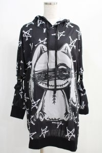 NieR Clothing / プリントパーカー  黒 H-25-01-09-052-PU-TO-KB-ZT391