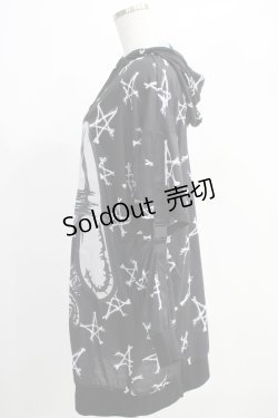 画像2: NieR Clothing / プリントパーカー  黒 H-25-01-09-052-PU-TO-KB-ZH