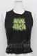 画像1: ACDC RAG / Vivid Gloomy Sleevelessトップス  黒Ｘ緑 T-25-03-26-009-PU-TO-SA-ZT (1)